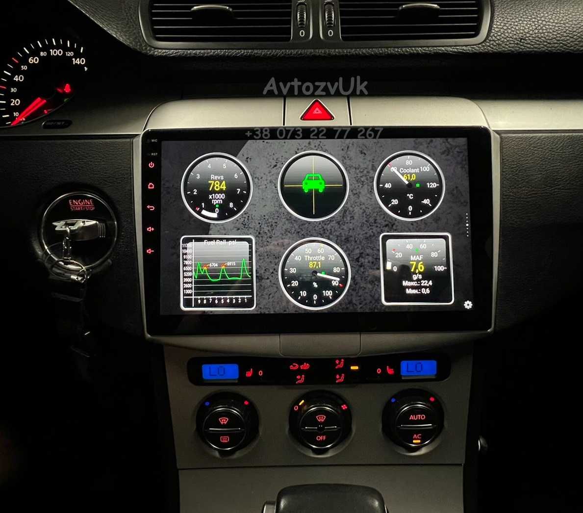 Магнитола PASSAT Volkswagen VW CC B6 B7 Tesla GPS CarPlay Android 14