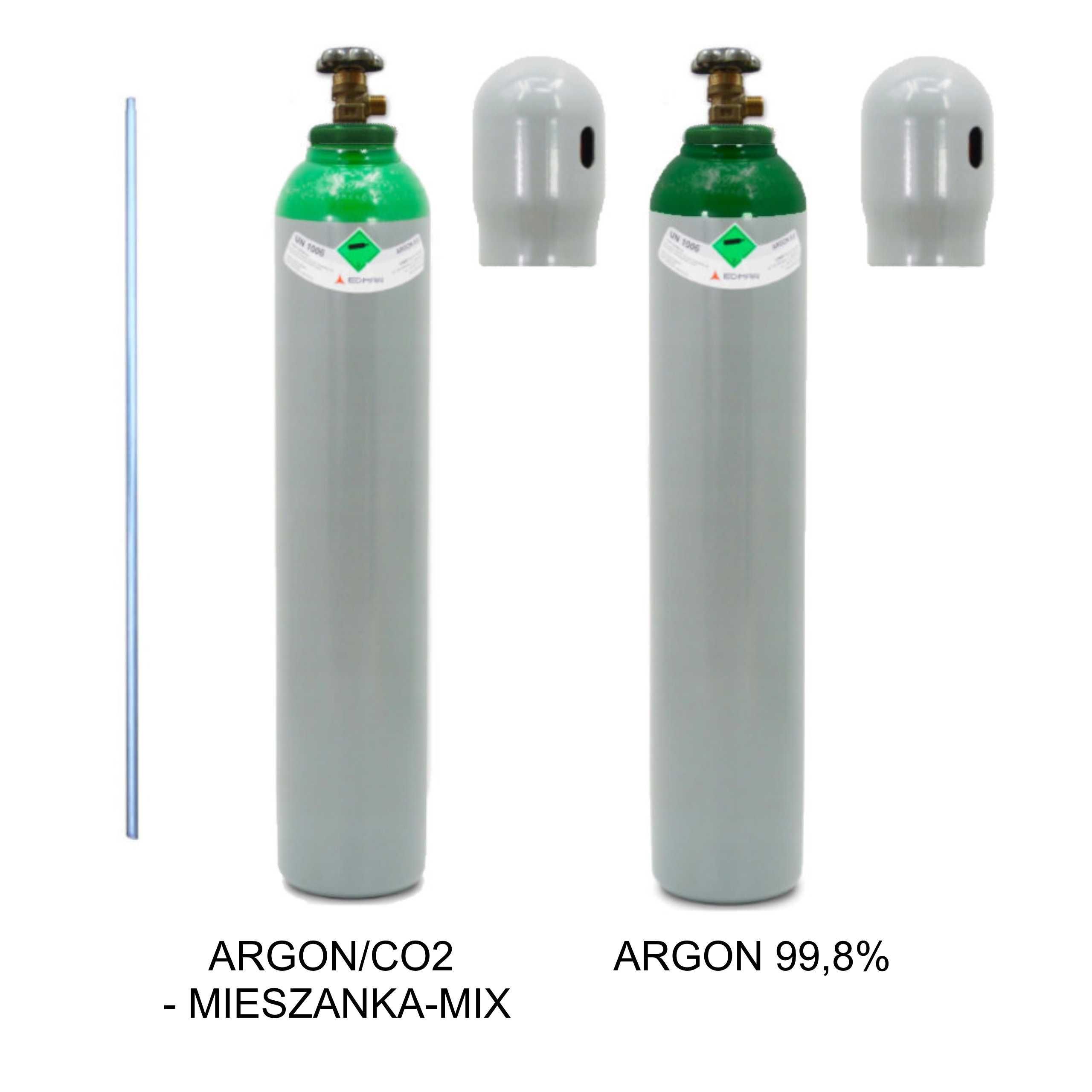 WYMIANA BUTLI z gazem Ar/Co2 (mieszanka), ARGON,8L, 150bar,legalizacja