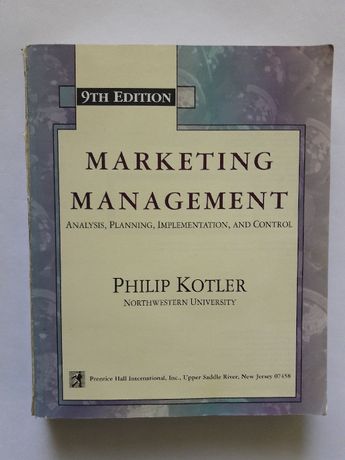 Marketing Management. Analysis, planning, implementation, and control