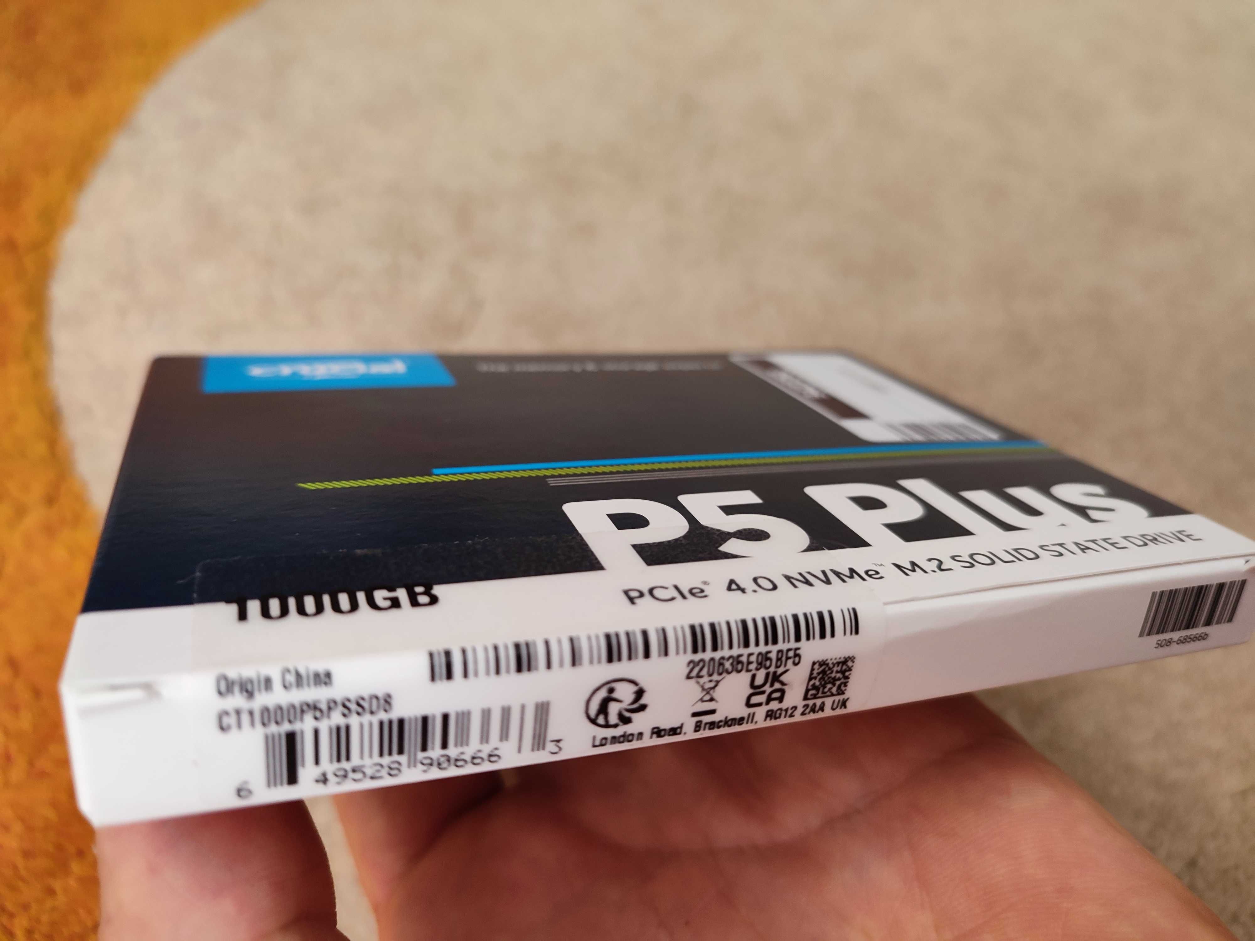 Crucial P5 Plus 1TB. Dysk SSD M.2 NVMe PCIe 4.0 x4. Nowy.