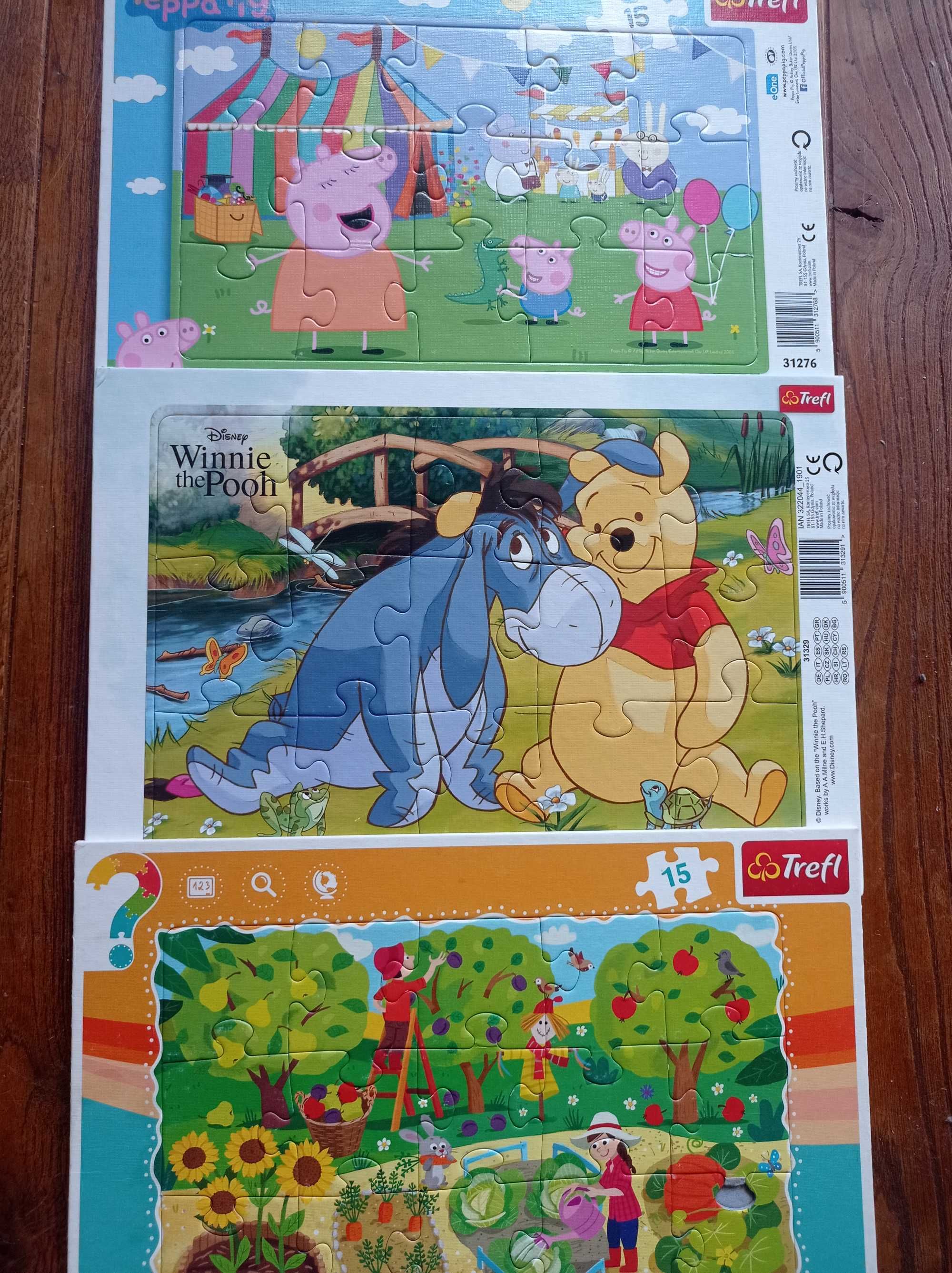 Puzzle świnka Peppa Kubuś Puchatek