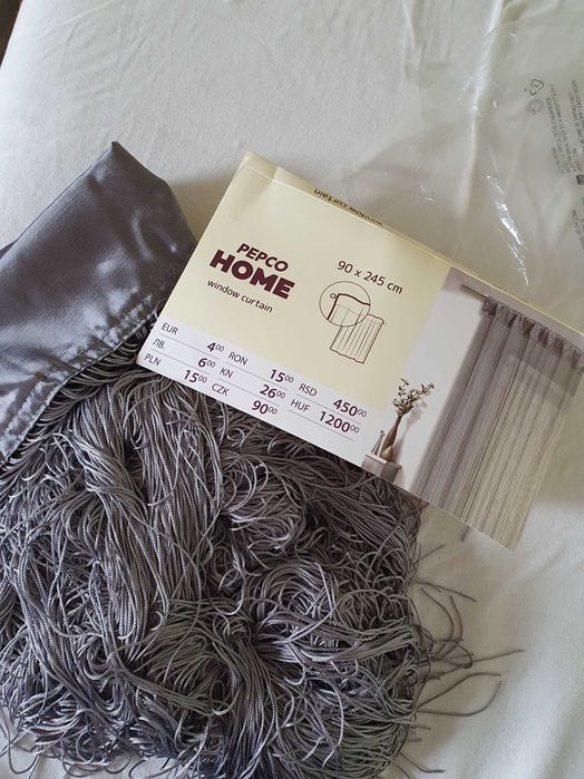 Zasłonka na okno nowa elegancka Pepko Home 90 x 245