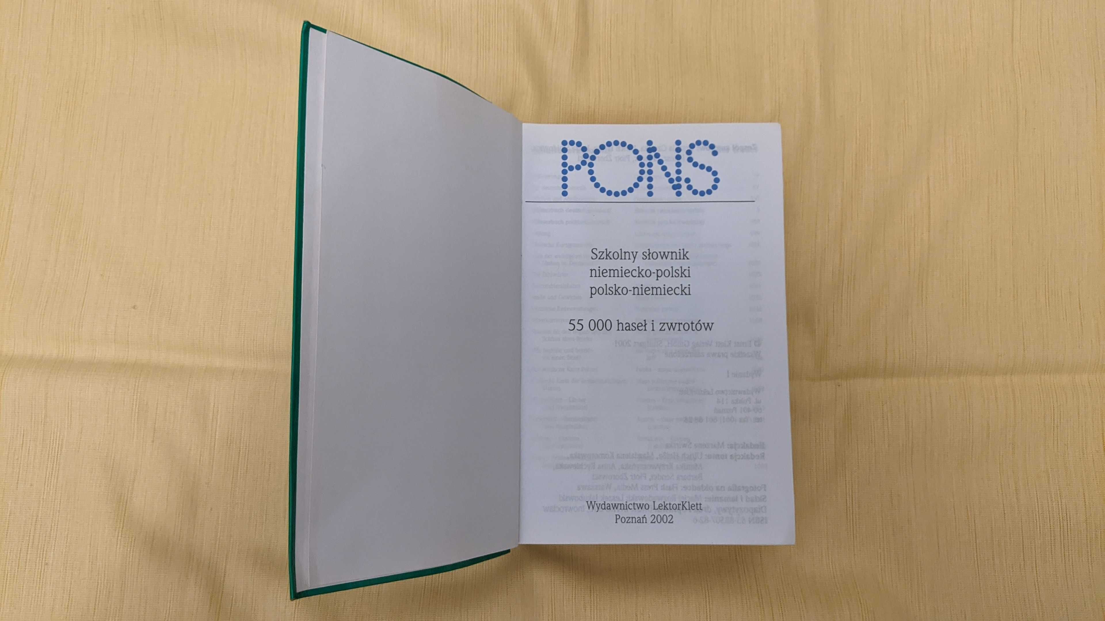 PONS : słownik szkolny niemiecko-polski polsko-niemiecki