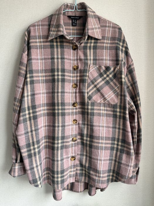 Картата сорочка в клітинку рожева рубашка