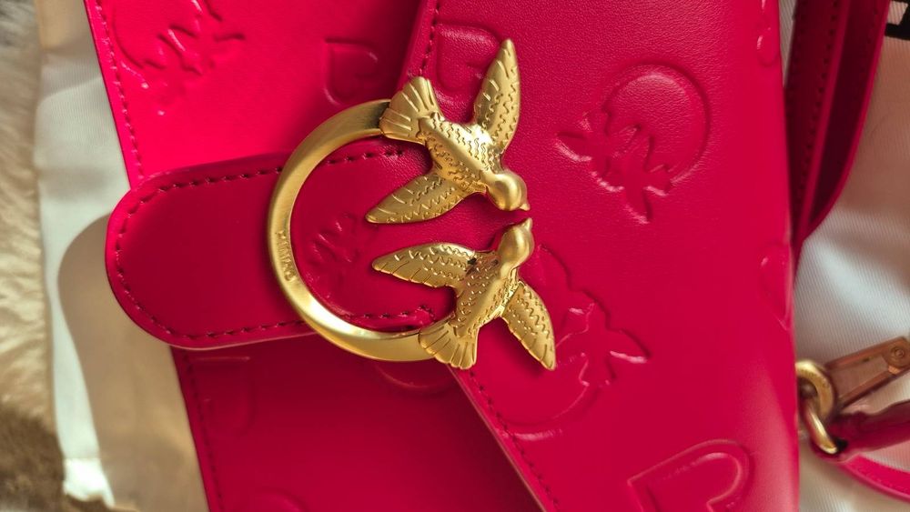 Torebka Pinko Love mini top handle czerwona