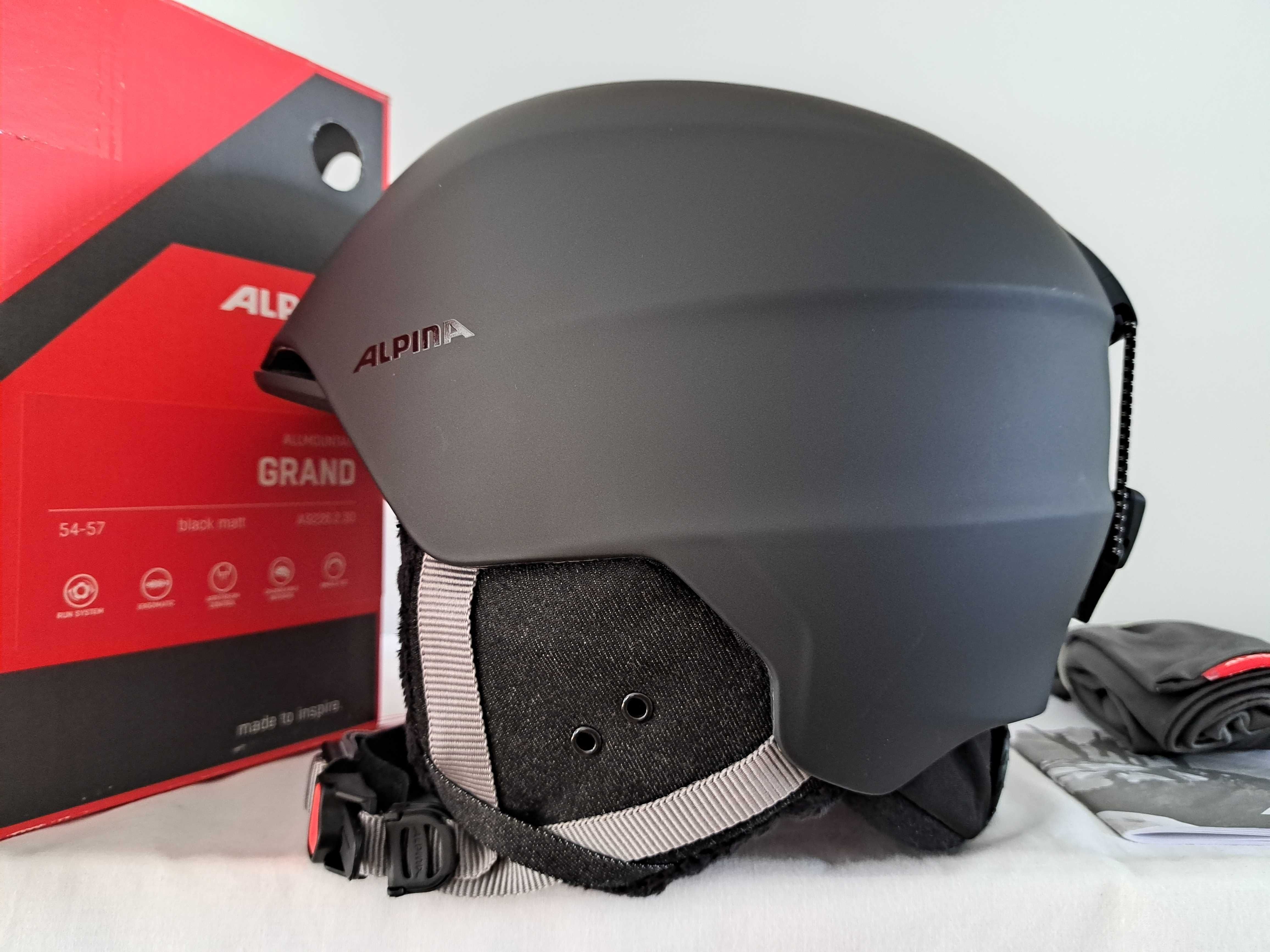 Kask narciarski Alpina Grand All Mountain Black Matt M 54-57cm