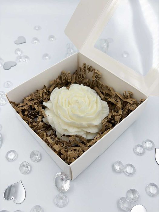 Piwonia - duża świeca sojowa prezent upominek podziękowanie