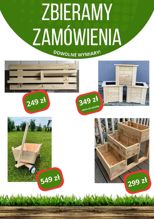 Meble ogrodowe z palet - PANCERNE - dowolny wymiar