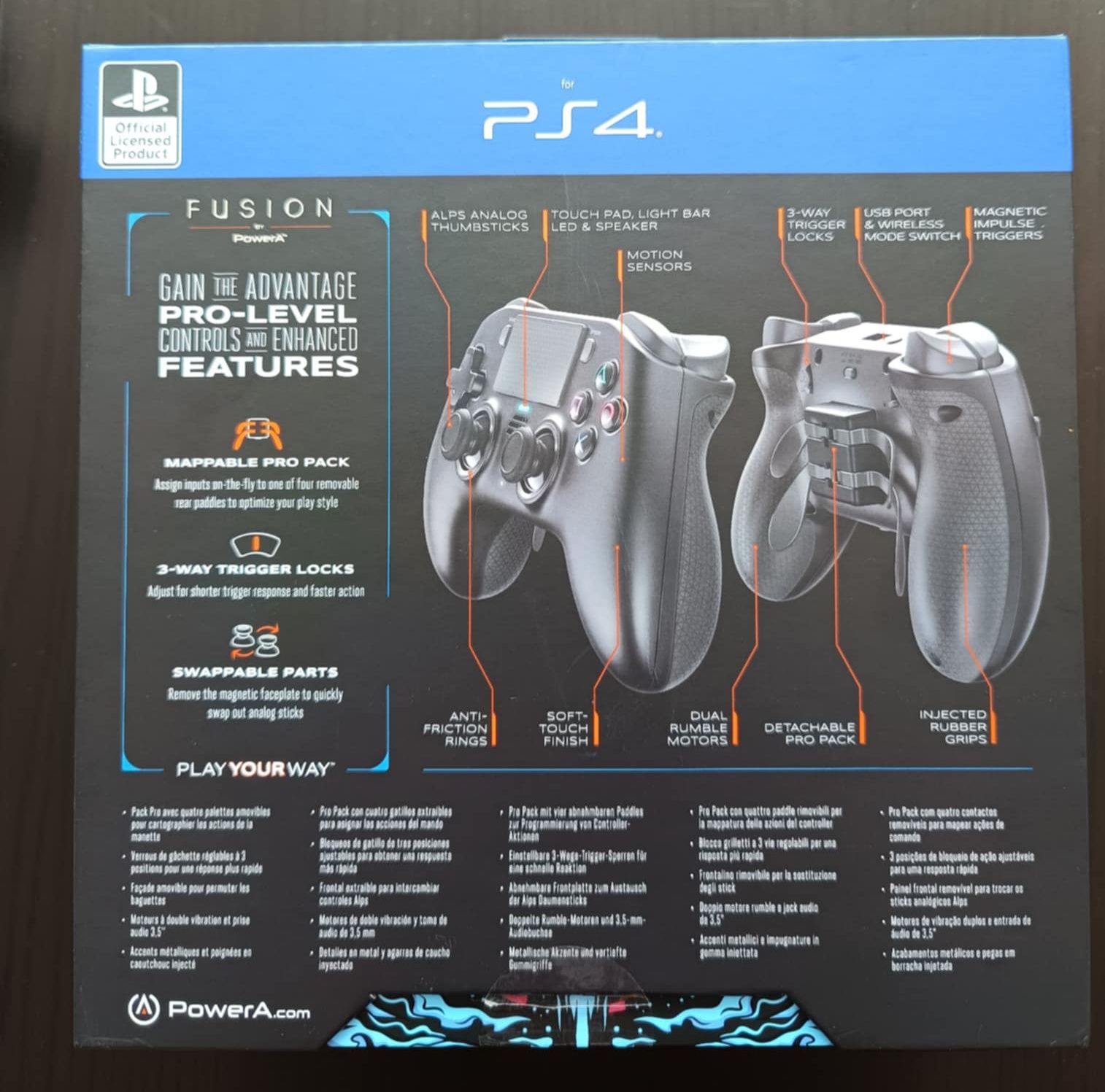 Kontroler PS4 Fusion Pro bezprzewodowy POWER A oficjalnie licencjonowa