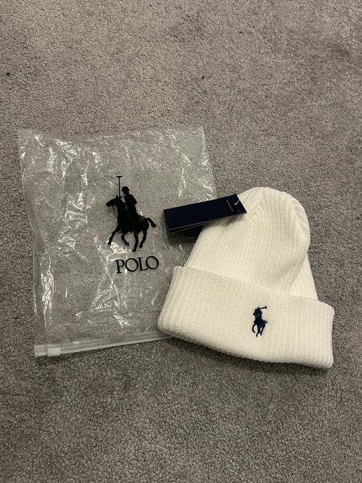 Nowa Biala czapka Ralph Lauren Polo
