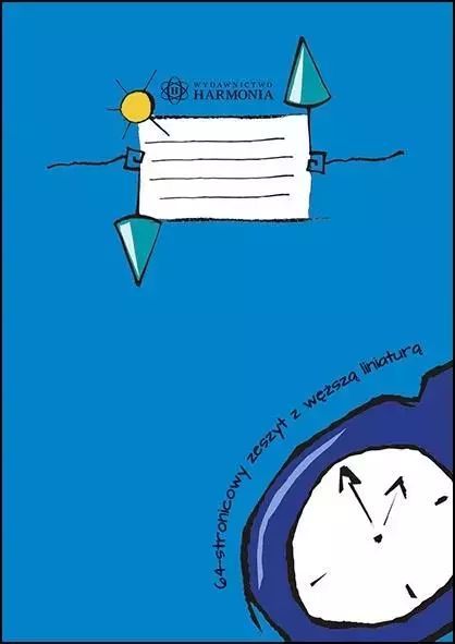 Zeszyt z węższą liniaturą 64-stronicowy. Harmonia