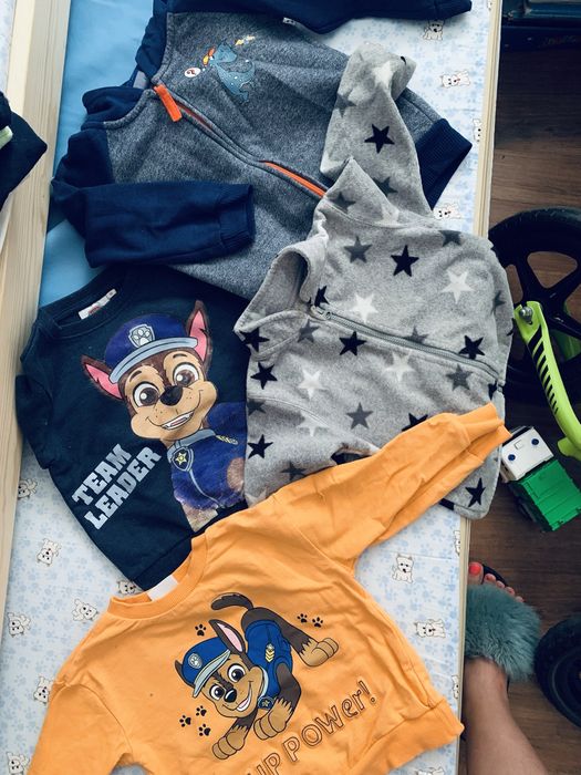 Mega Paka 92/98 ubranka chlopięce bluza, spodnie, koszula