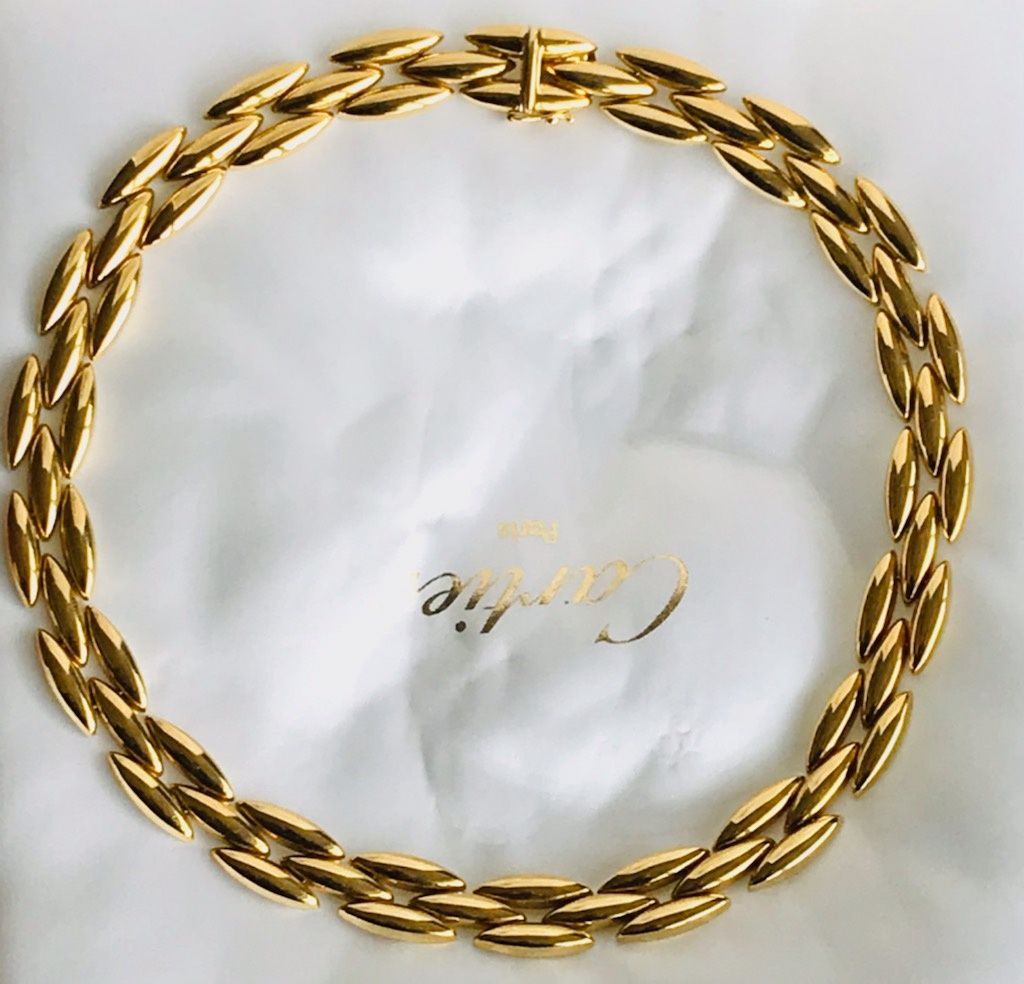 Cartier- oryginalny złoty 18 k komplet damski