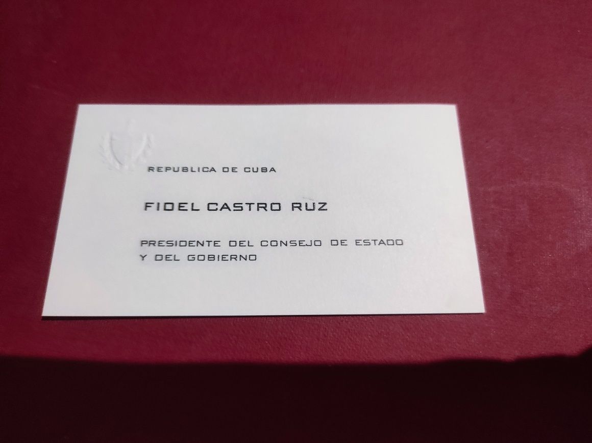 Cartão de visita de Fidel Castro