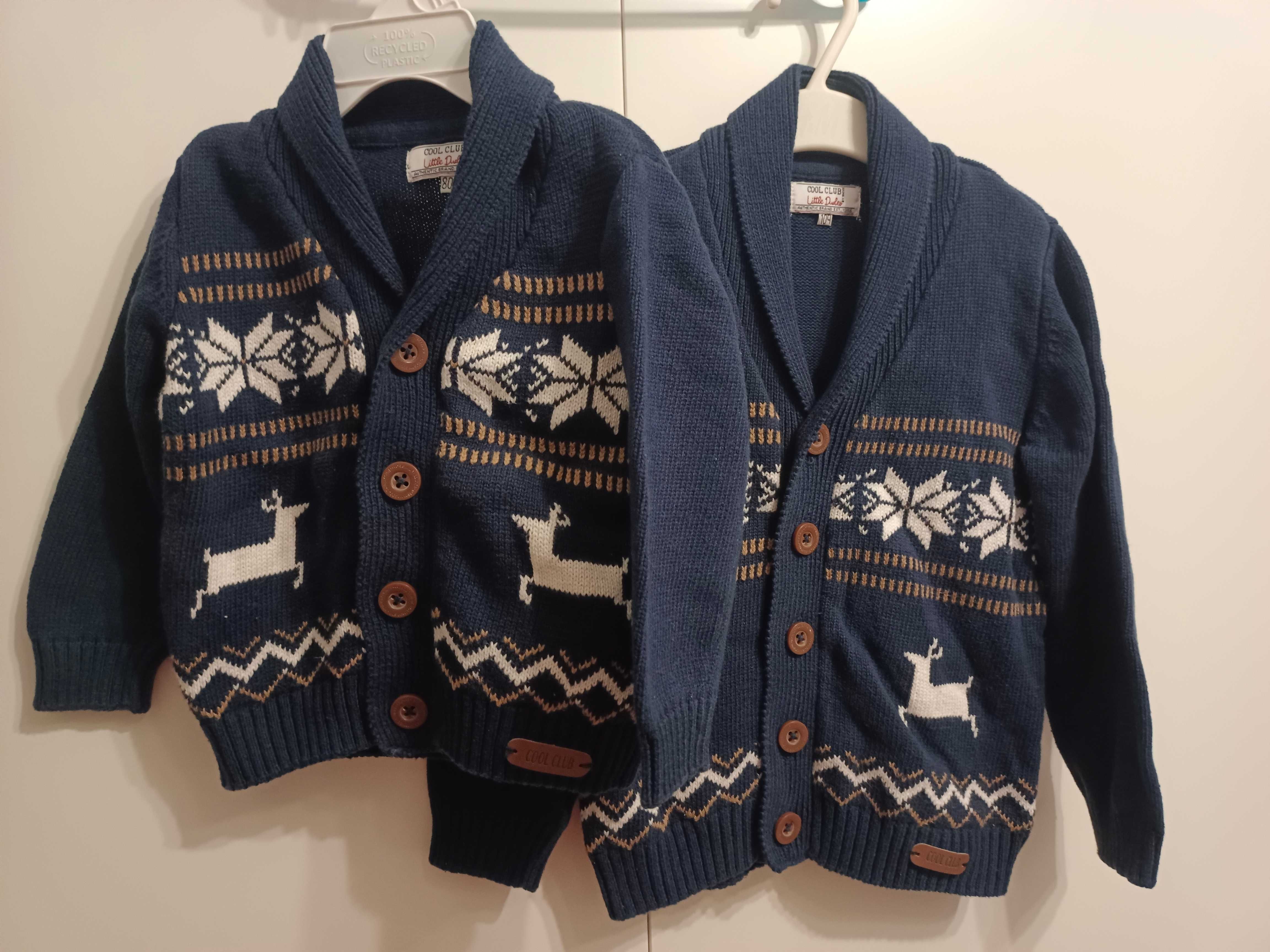 świąteczne swetry dla braci 80 i 104 Smyk CoolClub