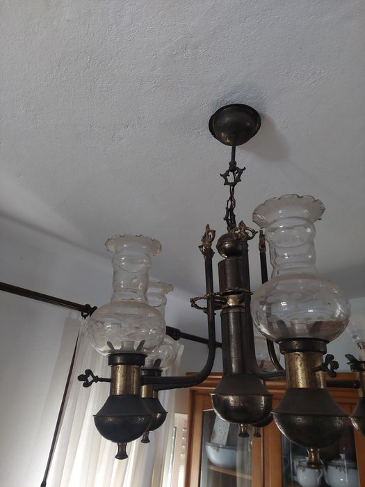 Conjunto 4 candeeiros antigos