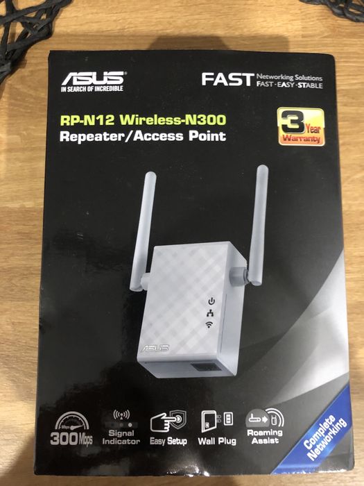 Wzmacniacz sygnału Wifi Asus nowy paragon gwarancja