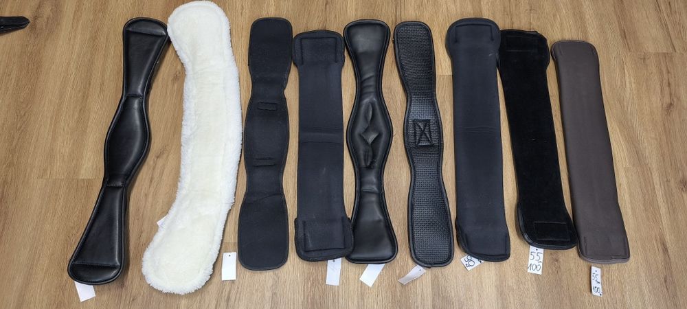 Popręg 55 cm, futerko, skórzany, sympatex,