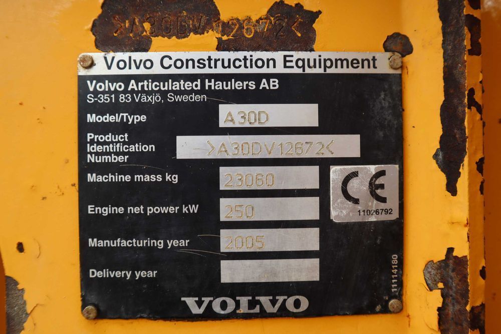 2005 Volvo A30 Dumper Articulado
