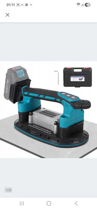 Makita 18 V przyssawka z 6-biegową regulacją 30 x 16 cm adsorpcja 250