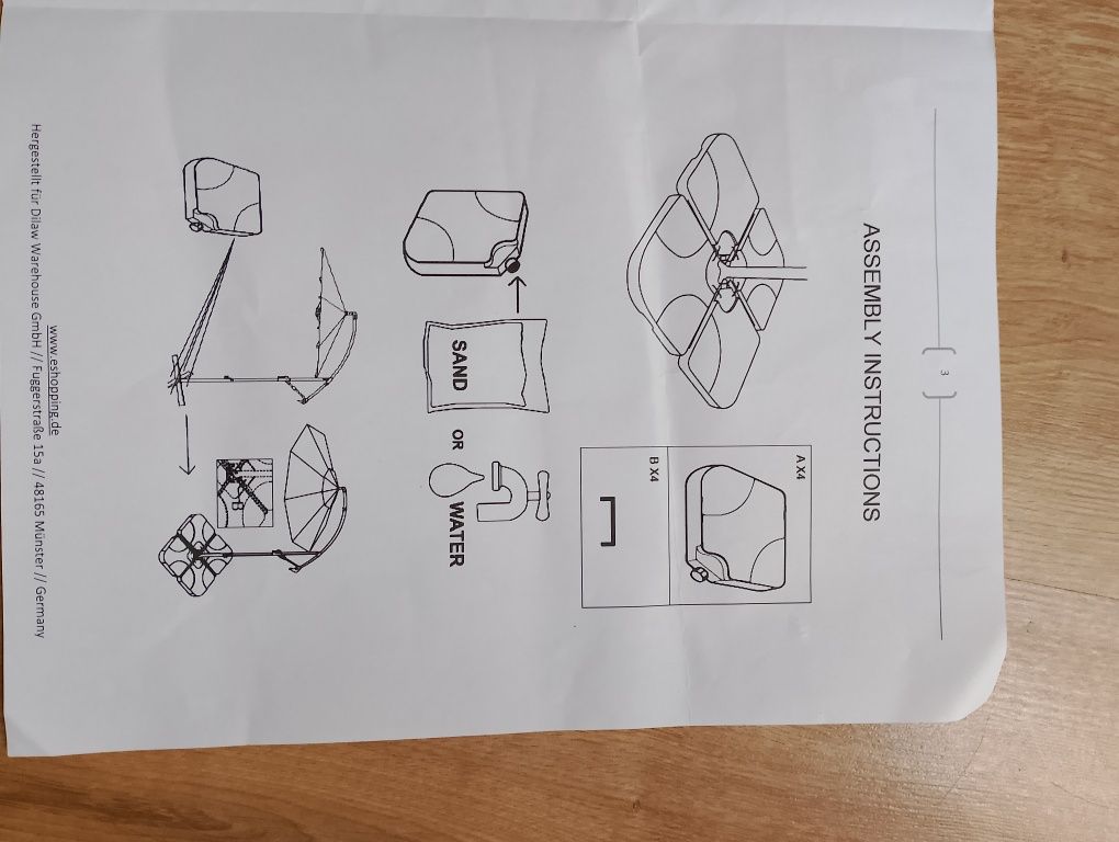 Podstawą parasola ogrodowego