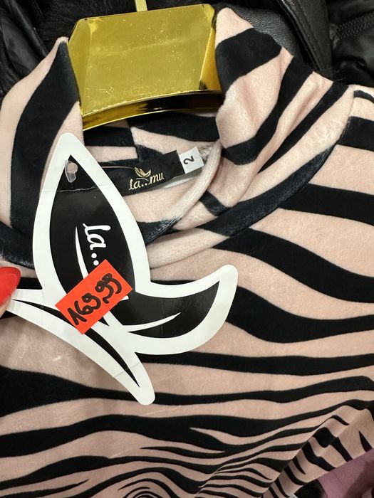 Sukienka welurowa Zebra La..mu moda