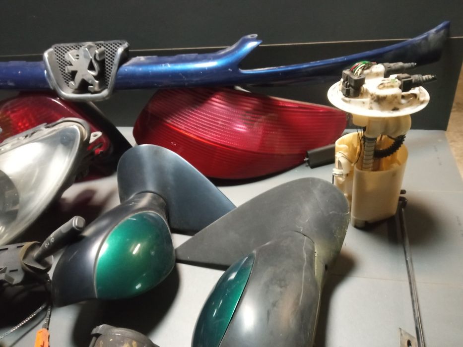 Peugeot 206 1.1 1.4 1.9 rozrusznik cewka lampy lusterka atrapa pompka