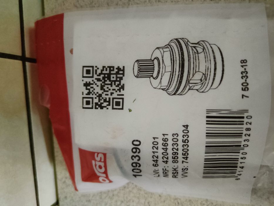 Głowica ceramiczna do baterii termostatycznej Oras 109390