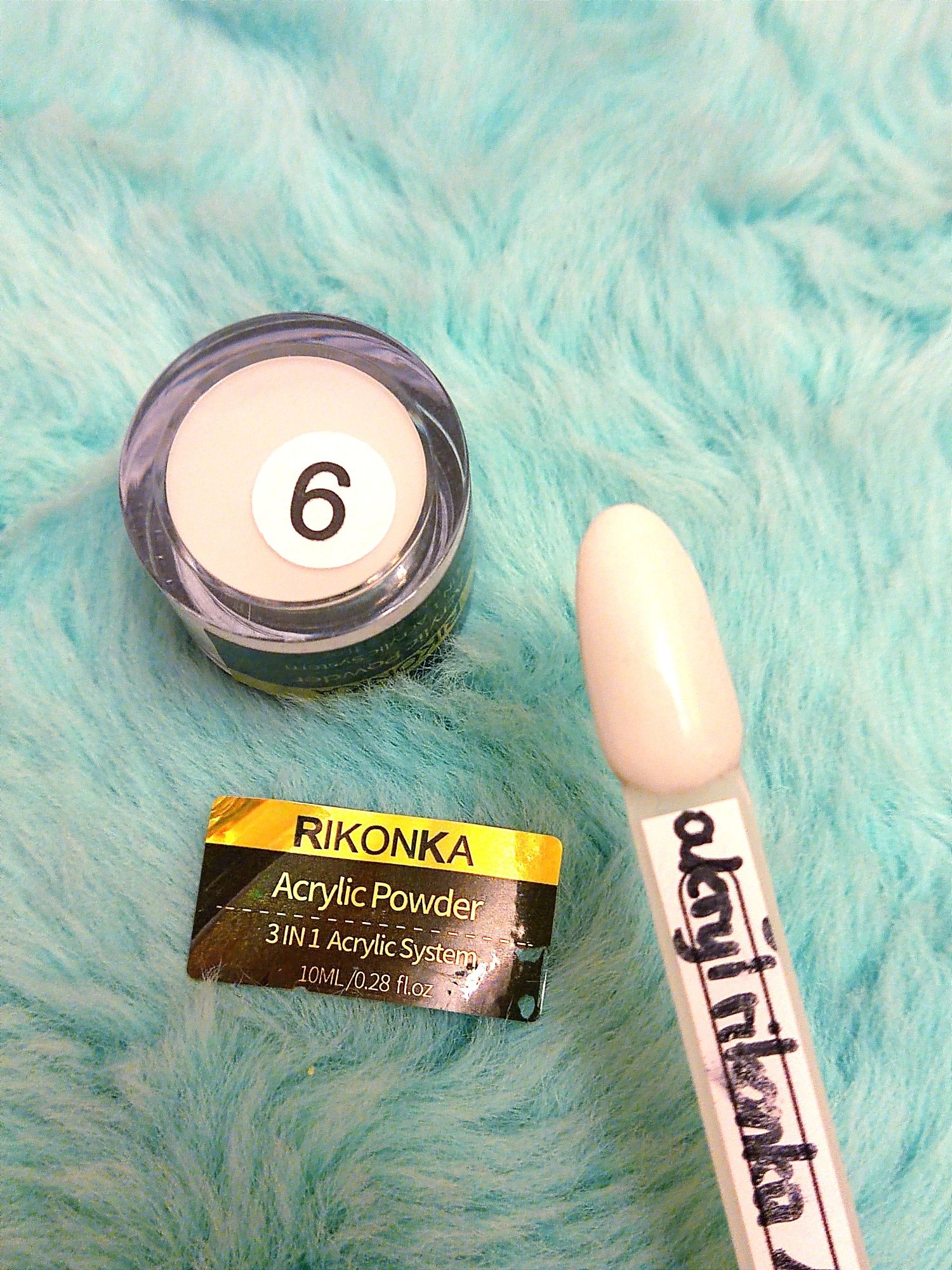 Nowy proszek akrylowy rikonka 6 akryl 10 ml fluorescencyjny manicure