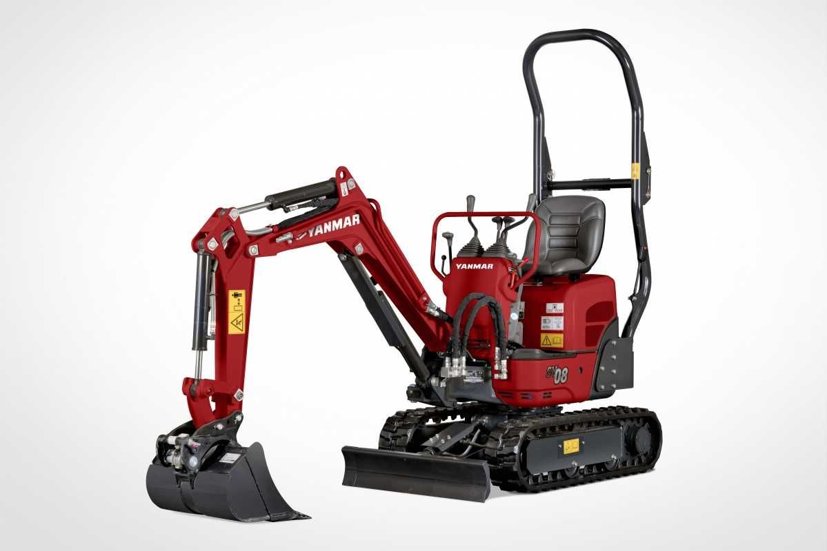 Minikoparka Yanmar sv08. Wynajem bez i z operatorem. Wynajem.