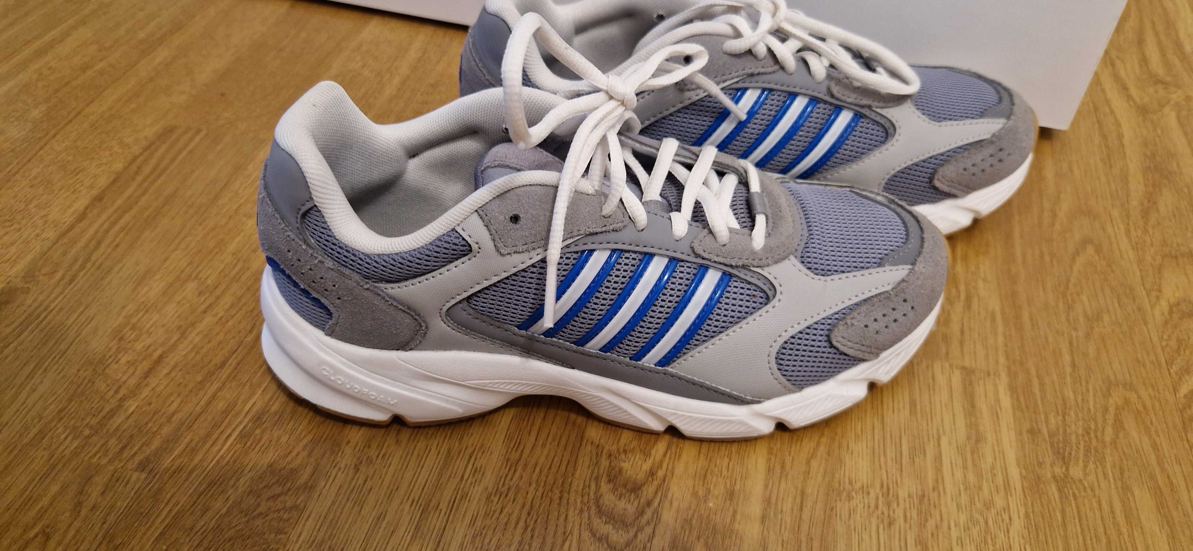 Ténis Adidas casual cinza e Azul unisexo (quase novos)