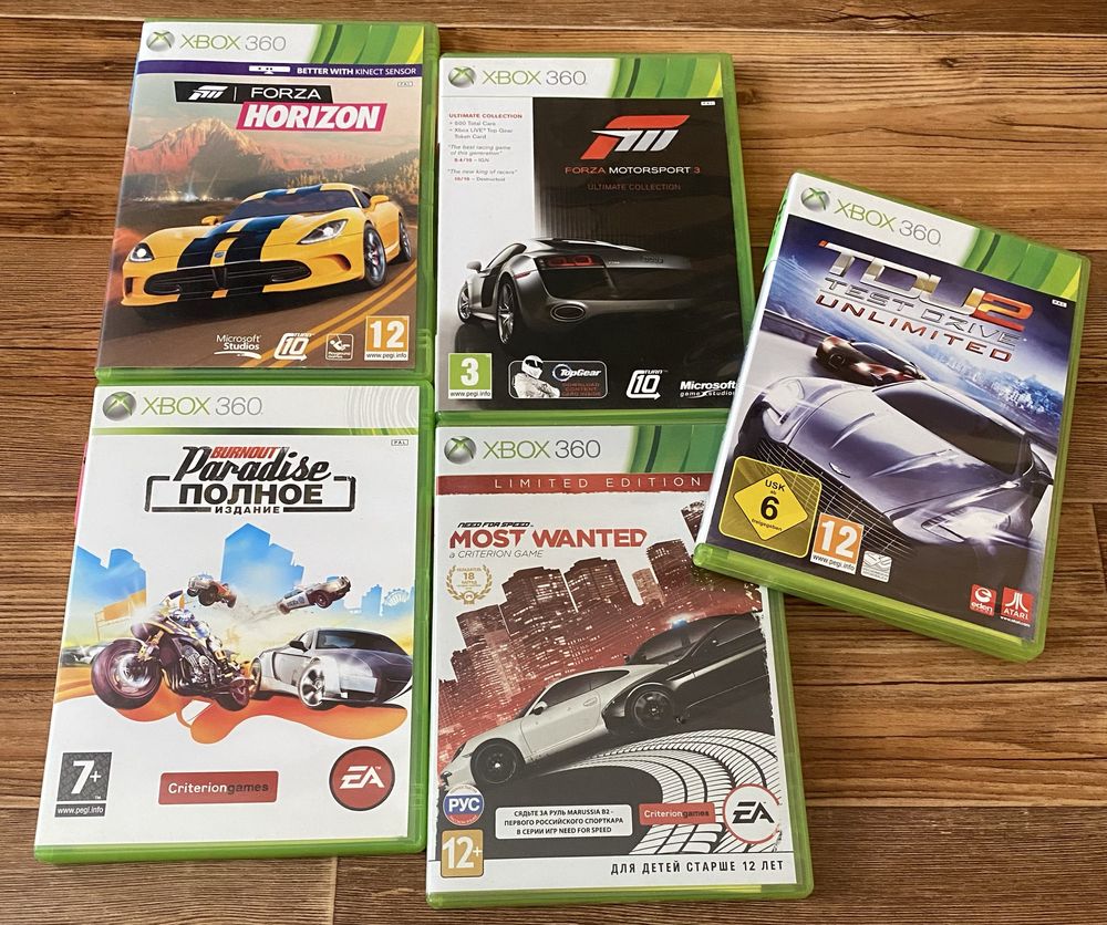 Xbox 360: FIFA 19, Mortal Kombat, UFC 3, Harry Potter, Katamari,Portal