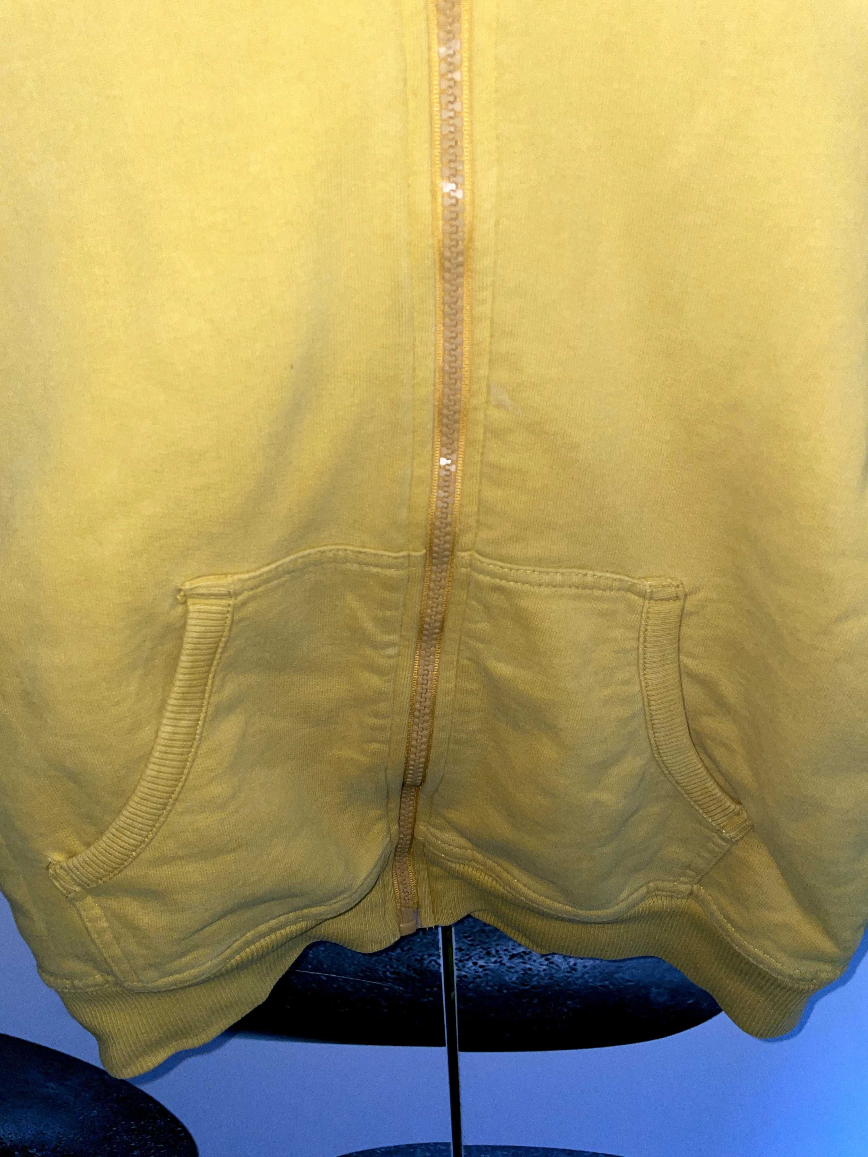 Bluza Smyk 134 chłopięca, żółty Cool Club z kapturem rozpinana