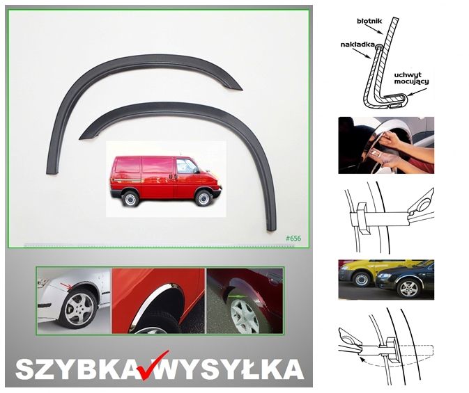 VW T4 Transporter Nakładki na Błotniki listwa nadkola zestaw 4 szt.