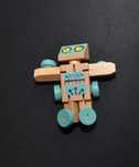 Drewniane klocki flexi robot samochód pojazd retro zabawka zabawki