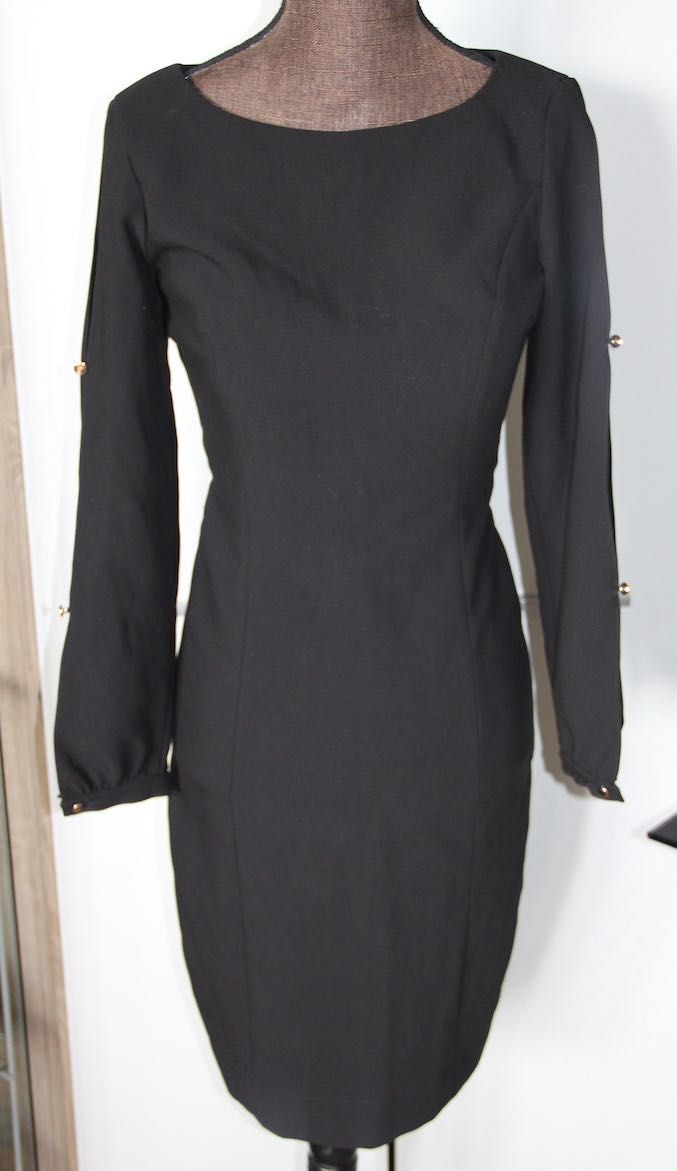 lavard czarna sukienka s 36 xs suknia 34
