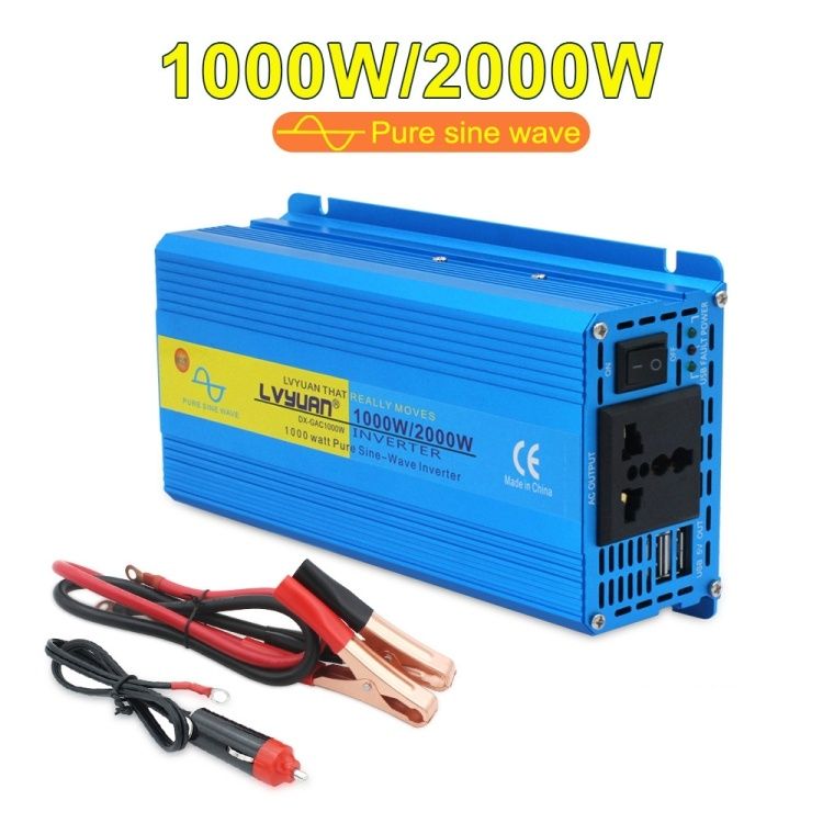 Інвертор DC-AC 12-220 Lvyuan 1000w/2000w, чистий синус!