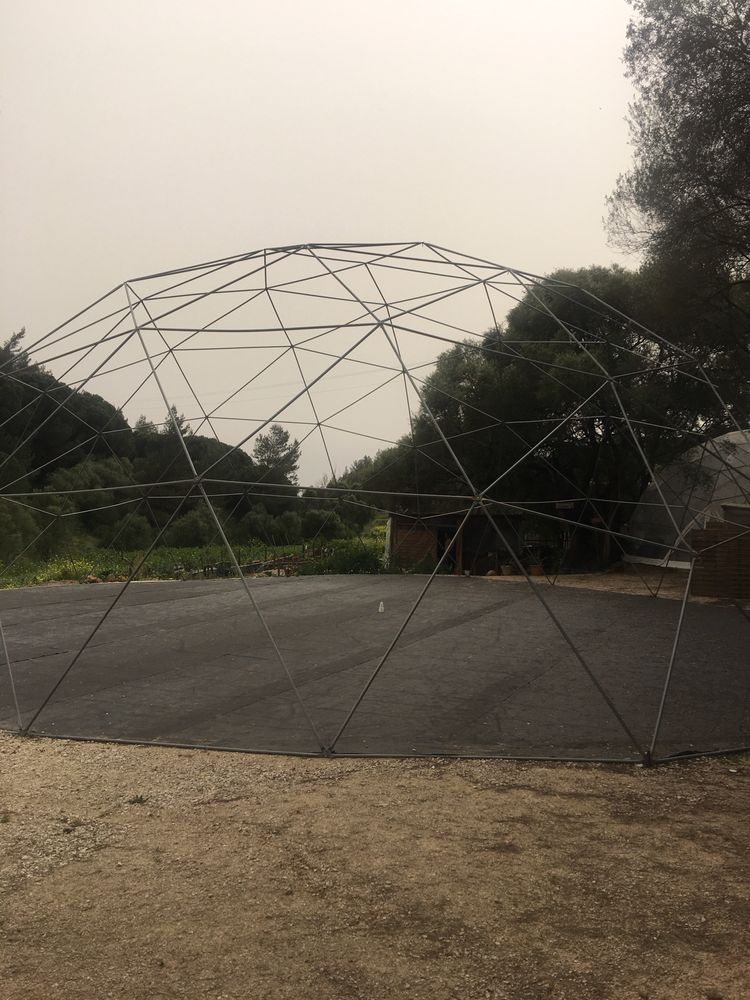 Dome estrutura ferro 18m diametro 7m altura
