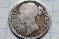 Срібна 1/4 індійська рупія 1840 року-оригінал