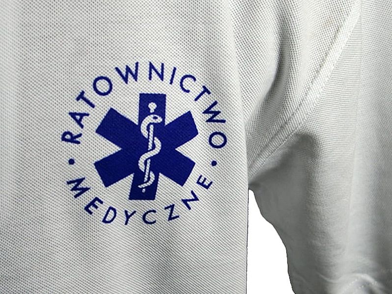 Koszulka męska RATOWNICTWO MEDYCZNE biała (S)