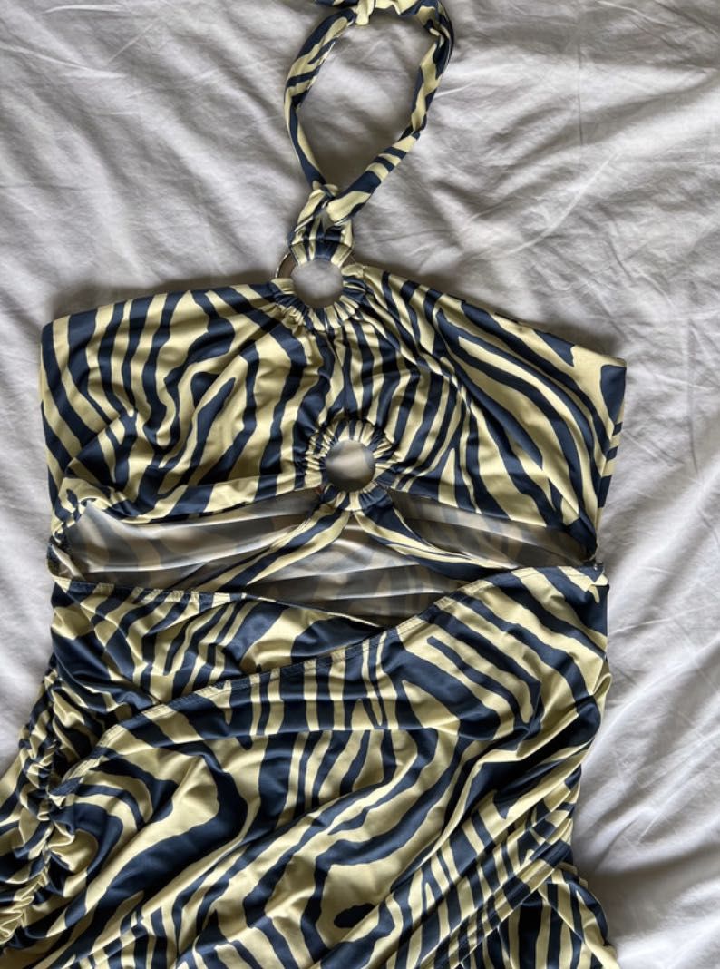 Sukienka mini bodycon, Missguided, rozm. XXL, zwierzęce wzory