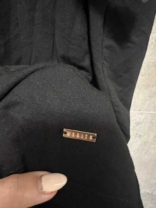 Czarna sukienka oversize z paskiem Mohito XS