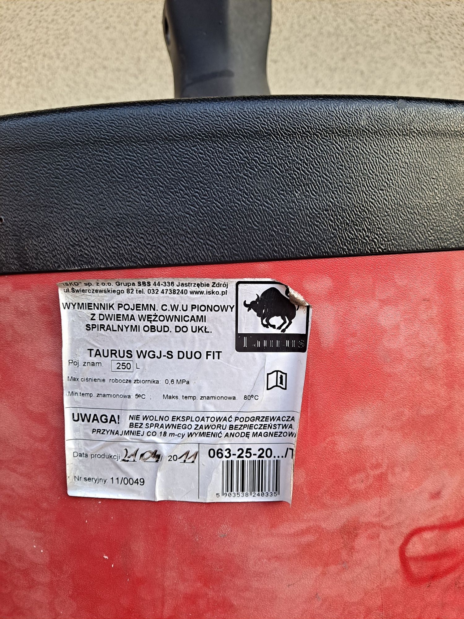 Zbiornik CWU 250l podwójna weżownica