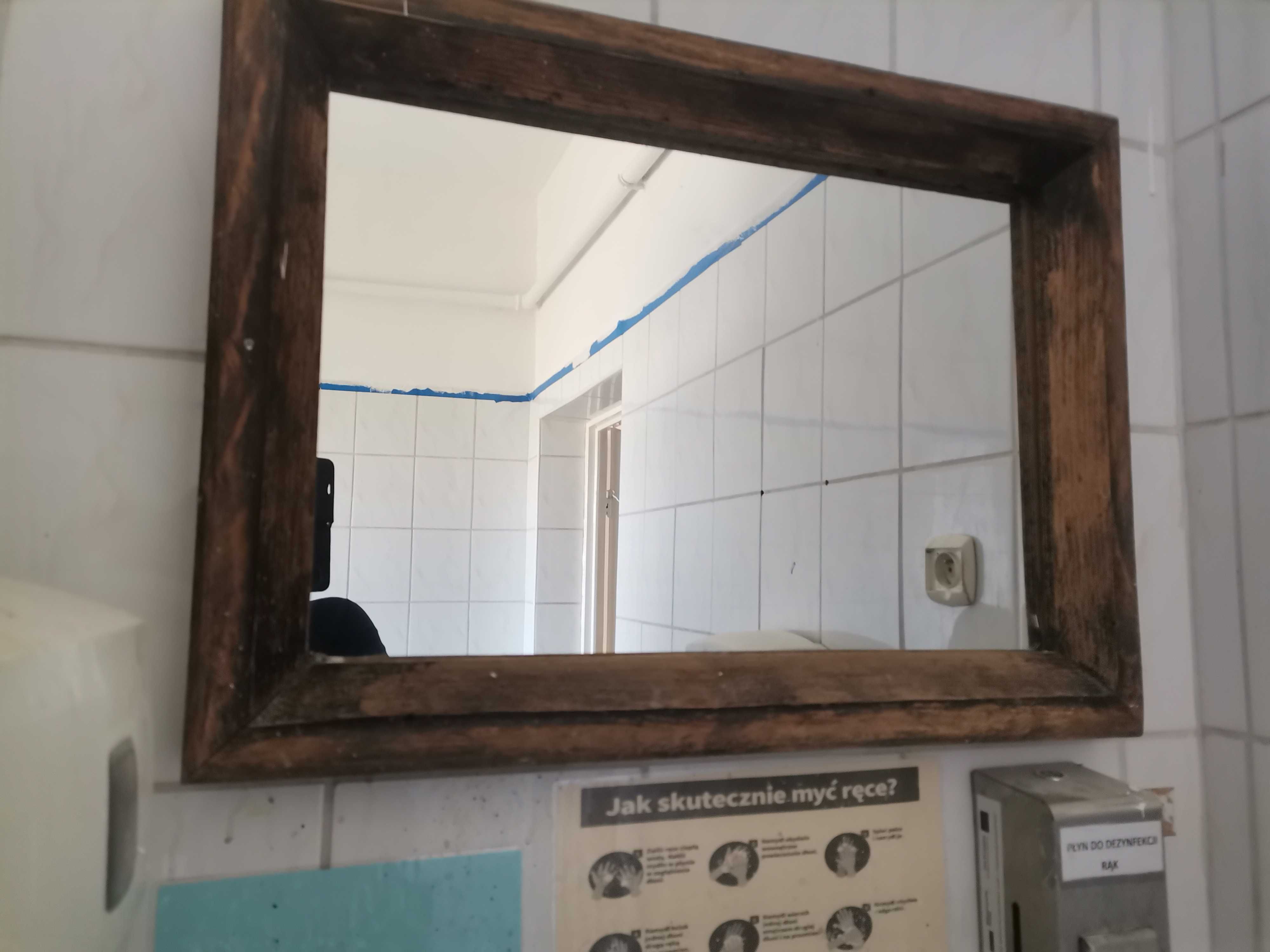 Lustro drewniana rustykalna rama