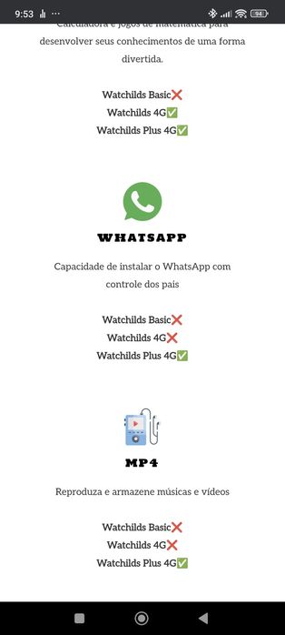 Smartwatch infantil com cartão SIM