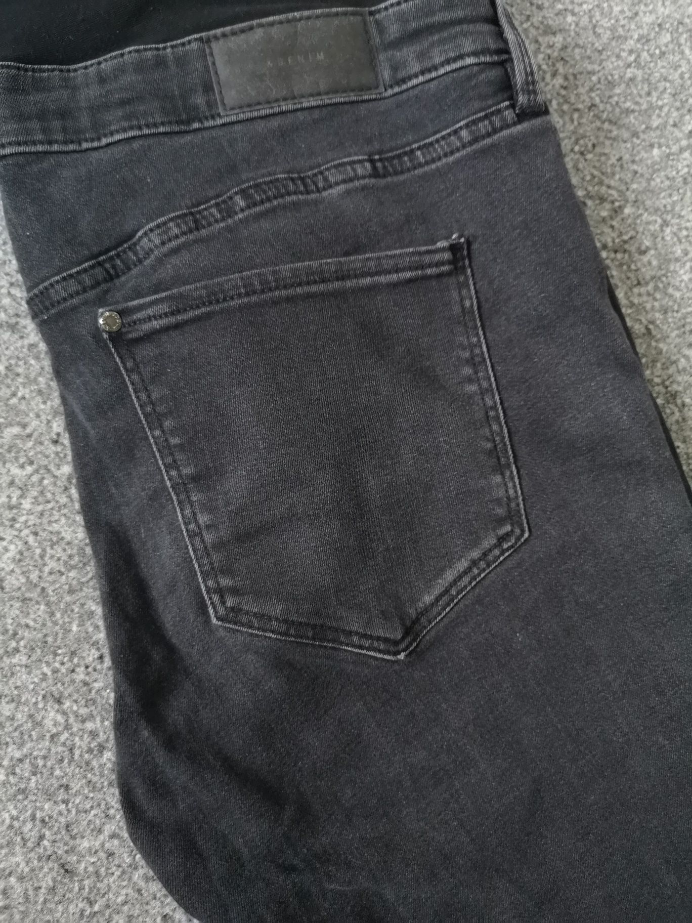 Spodnie ciążowe jeansy H&M MAMA Skinny czarne 44