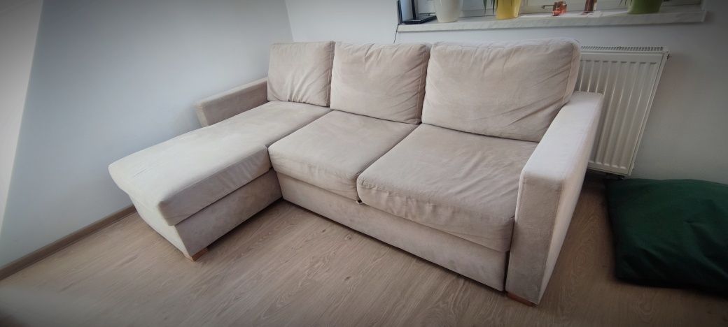 Kanapa Sofa rozkładana beżowa