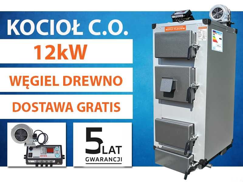 KOCIOŁ Drewno Węgiel 12kW Piece Kotły Porducent  Pleszew