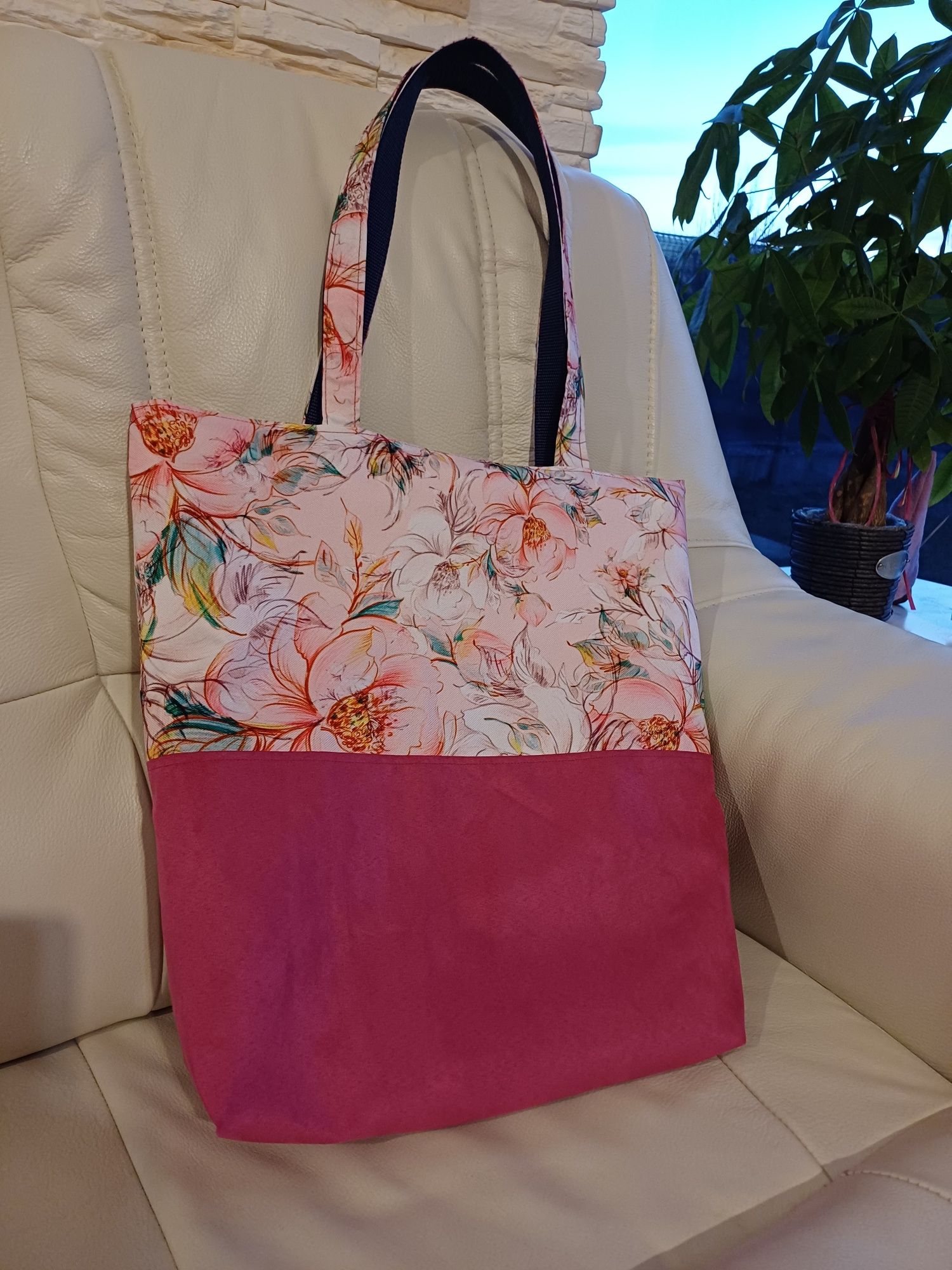 Nowa duza Torba shopperka "Fuksja"