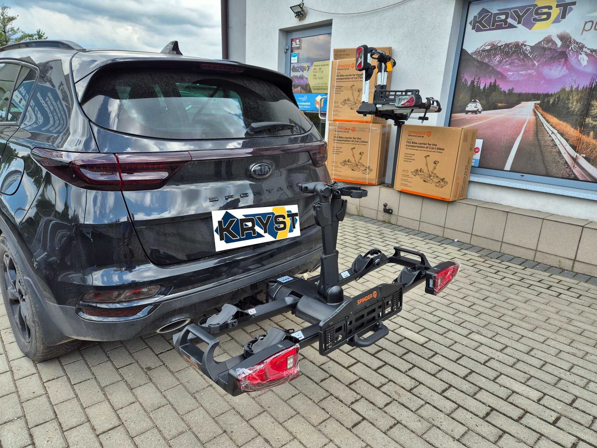 Platforma rowerowa na hak SPINDER TX2 LED zestaw na 3 rowery Bagażnik
